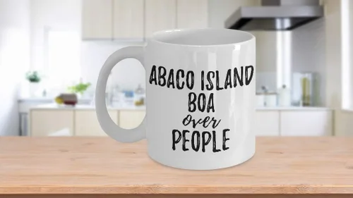 Vista 3 de Abaco Island Boa Over People - Taza de regalo para amantes de los animales, mamá, papá, activista por los derechos de los derechos militantes, taza