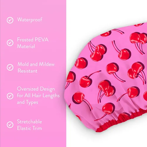 Vista 3 de Betty Dain Gorro de baño y ducha reutilizable, gorro de ducha impermeable de gran tamaño para todas las longitudes de cabello, forro de PEVA