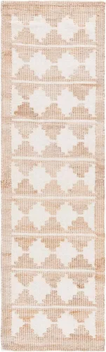 Vista 3 de SAFAVIEH Natural Fiber Collection NF511A - Alfombra de pasillo, 2 pies 3 pulgadas x 8 pies, marfil y natural, hecha a mano de yute y lana, ideal