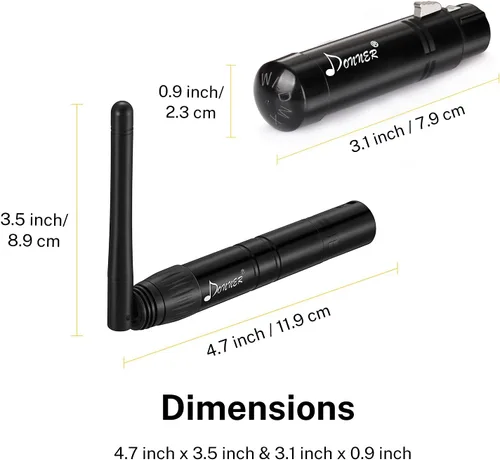 Vista 5 de Donner DMX512 Controlador inalámbrico Dfi DJ 2.4G DMX inalámbrico 7 receptores versión corta con cúpula de luz y 1 transmisor control de iluminación