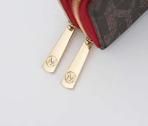 Vista 23 de MKF Collection Mia K - Cartera de pulsera para mujer, pequeña cartera de cuero vegano para tarjetas de crédito con cremallera y bolsillo