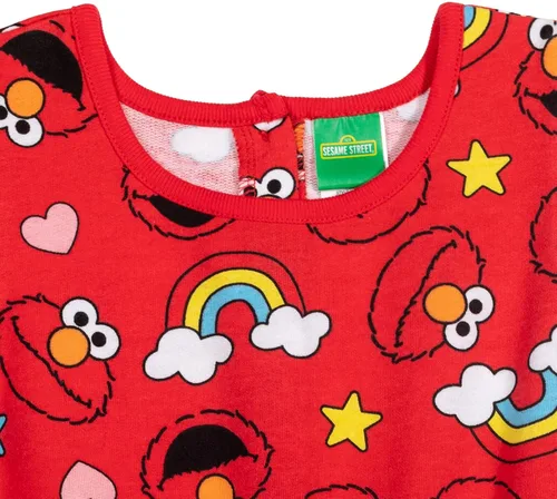Vista 5 de Sesame Street Elmo - Mameluco de rizo francés con volantes para niñas