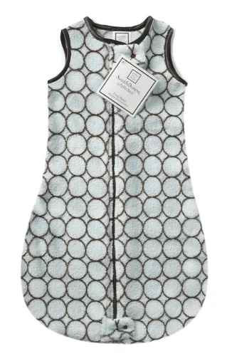Vista 12 de SwaddleDesigns Saco de dormir de microfibra con cremallera de 2 vías, Puppytooth, negro, 0-6 meses