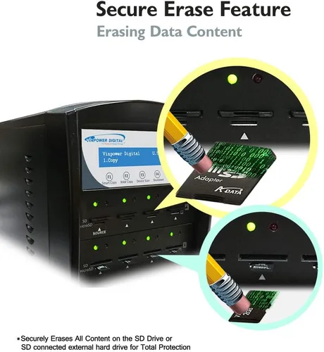 Vista 6 de Vinpower Digital SDShark SD & MicroSD Duplicator - 7 objetivo