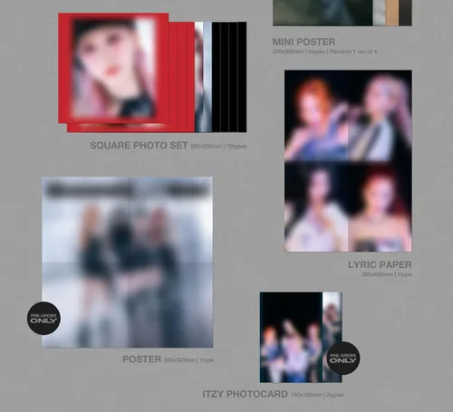 Vista 3 de Dreamus ITZY BORN TO BE Edición Especial UNTOUCHABLE Ver Red Álbum de exhibición