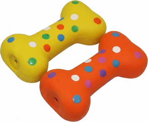 Vista 6 de Multipet Globken - Juguete de látex con forma de pollo y hipopótamo para perros, tamaño surtido