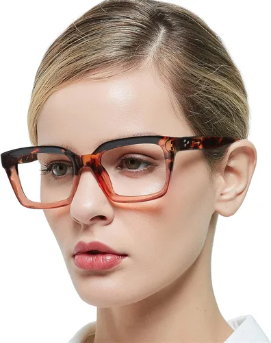 Vista 8 de MARE AZZURO Lentes de computadora para mujer, con bloqueo azul, elegantes lentes de juego para mujer, sin aumento
