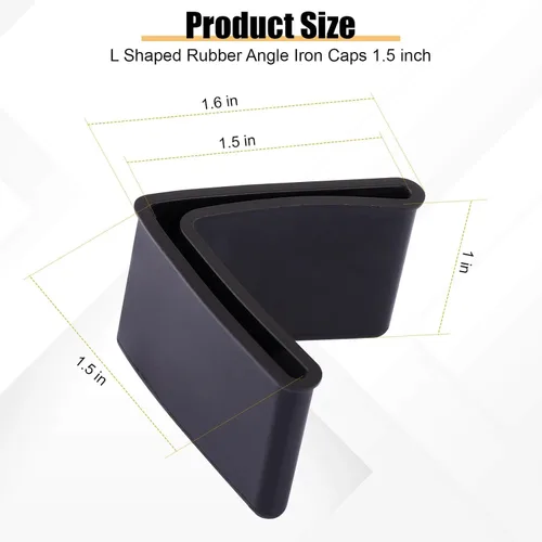 Vista 2 de Fuoequl Protector de marco de cama Guards 1-1/2 "x 1-1/2" Borde esquina End Covers/Caps Bed Frame Caps