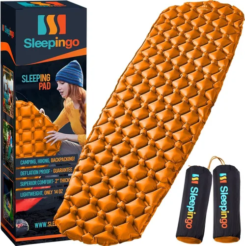 Vista 11 de Sleepingo Colchoneta de dormir ultraligera - Colchón inflable y compacto de aire de camping para mochileros, senderismo - Nuevo