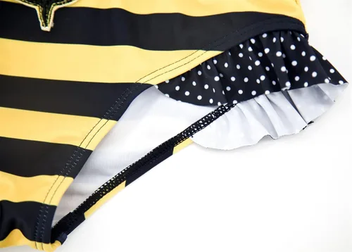 Vista 4 de Ikevan Traje de baño de playa para niños, sin mangas, estampado de dinosaurio, traje de baño para niñas