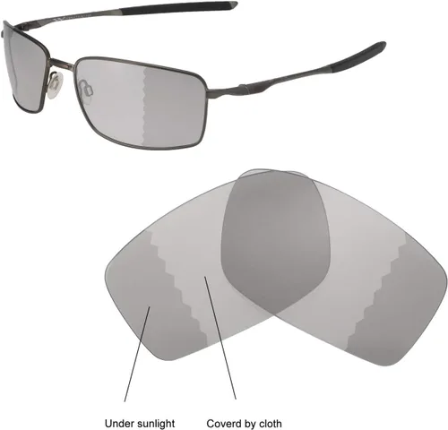 Vista 4 de Walleva Lentes de repuesto para gafas de sol Oakley Square Wire II (serie OO4075), múltiples opciones disponibles