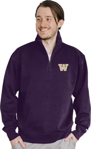 Vista 60 de Blue 84 Sudadera con cremallera de un cuarto para hombre de la NCAA