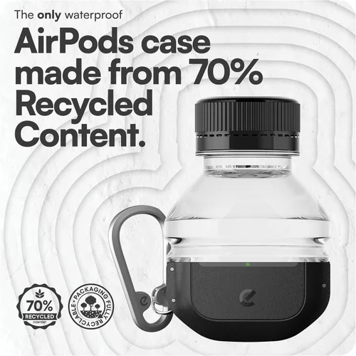 Vista 7 de Keybudz Funda para AirPods 4 con candado, funda totalmente impermeable para AirPods de 4ª generación, llavero, protección resistente y resistente