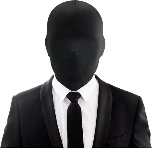 Vista 4 de VIGUEUR Máscara facial completa negra - Máscara de licra de cabeza completa para hombres