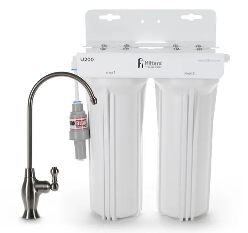 Vista 6 de iFilters Sistema de bebida debajo del fregadero de 4 etapas con regulador UV y agua