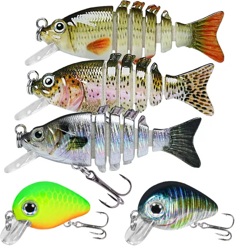 Vista 25 de TRUSCEND Swimmax - Señuelos de pesca fáciles de atrapar con ganchos BKK, ondulación, vibración, traqueteo y gorgoteo para más mordeduras, cebos