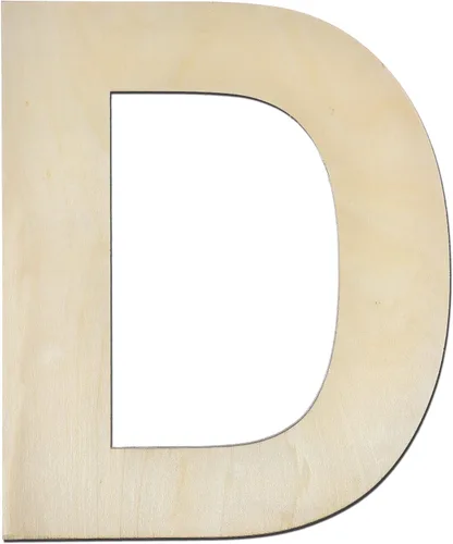 Vista 8 de Letra de madera A de 12 pulgadas de grosor, letra de madera grande sin terminar de 1/4 de pulgada de grosor para decoración de pared del hogar Letra