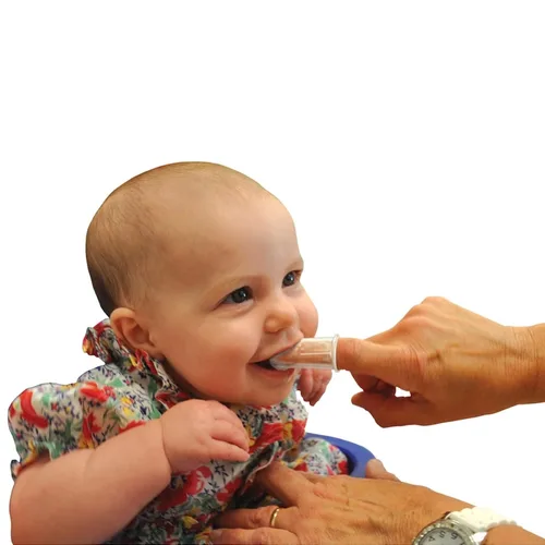 Vista 4 de Baby Buddy cepillo de dientes dedo de silicona, Total 1, Transparente