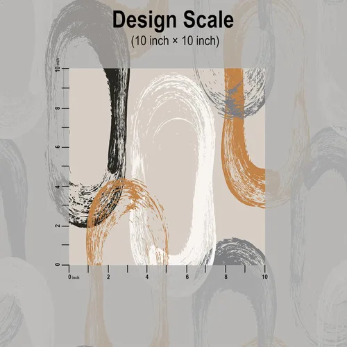 Vista 7 de Blooming Wall DPYB12 - Papel tapiz autoadhesivo extraíble con círculos de elipse geométricos, decoración de pared