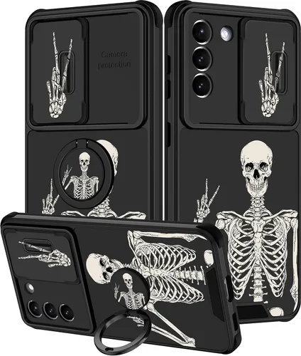 Vista 64 de Funda 2 en 1 para Samsung Galaxy S23 Ultra Flamingo para mujeres y niñas, diseño femenino de flamencos con cubierta deslizante para cámara y soporte