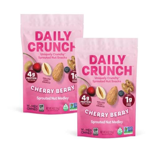 Vista 12 de Daily Crunch Almendras germinadas, churro de canela, paquete de aperitivos