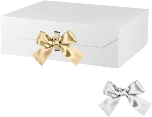 Vista 29 de GoooodGift Caja de regalo negra para regalos de 10 x 7.3 x 3.5 pulgadas, caja decorativa con cinta, caja de regalo vacía con tapa cierre magnético