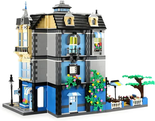 Vista 7 de General Jim's Victorian Townhouse & Garden Coffee Shop - Juego de bloques de construcción, 2313 piezas, modelo modular de construcción de ciudad