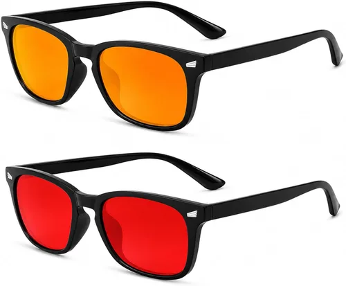 Vista 10 de Blue Light Blocking Glasses for Gaming Sleep&Computer–99.9% Filter Red/Amber Lens Anti Glare UV400 for Men Women
