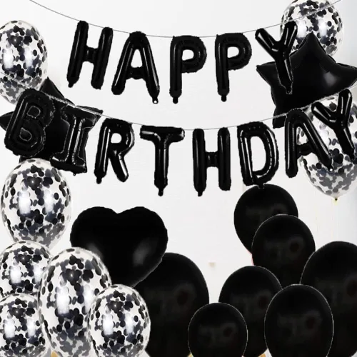 Vista 4 de Decoraciones de cumpleaños número 31, suministros de fiesta, globos negros del número 31, globos de aluminio de Mylar 31, decoración de globos