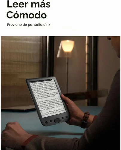 Vista 4 de Lector de libros electrónicos, librería de bolsillo, lector de pantalla táctil HD de 6 pulgadas, portátil y amigable para los ojos