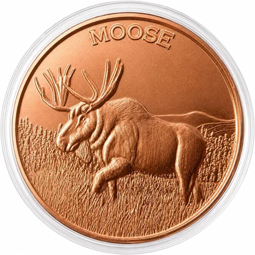 Vista 7 de Bisonte Moneda de lingotes redondos de cobre .999 puro de 1 oz en cápsula - COA por Heavenly Metals