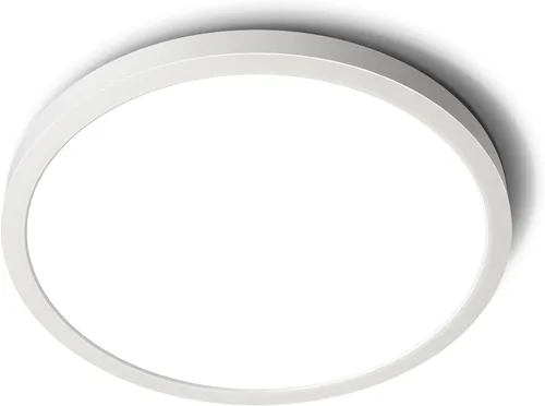 Vista 8 de SunRider Lámpara de Techo LED de Montaje Empotrado, 6000K Blanco Frío, 2400LM, 30 cm 24W Luces Planas Redondas Modernas, Lámpara de Panel