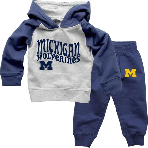 Vista 13 de Wes and Willy Conjunto de pantalón y sudadera con capucha universitaria para bebés y niños pequeños