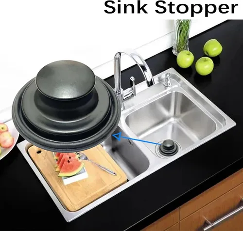 Vista 5 de Tapón de fregadero de cocina de 3.35 pulgadas para tapón de eliminación de basura, tapón de eliminación de basura inoxidable para drenaje de cocina