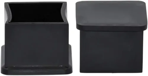 Vista 28 de Flyshop Tapones de PVC para patas de silla de patio, protectores de suelo cuadrados negros 10 unidades, 1 pulgada x 1 pulgada, 0.984 x 0.984 in