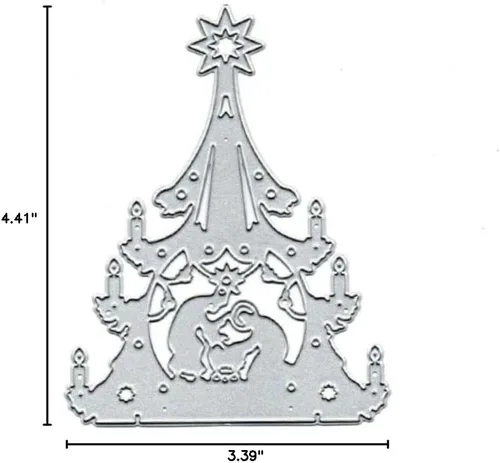 Vista 2 de Troqueles de metal para familias navideñas, troqueles de corte para familias navideñas, plantillas de grabado en relieve, manualidades, tarjetas