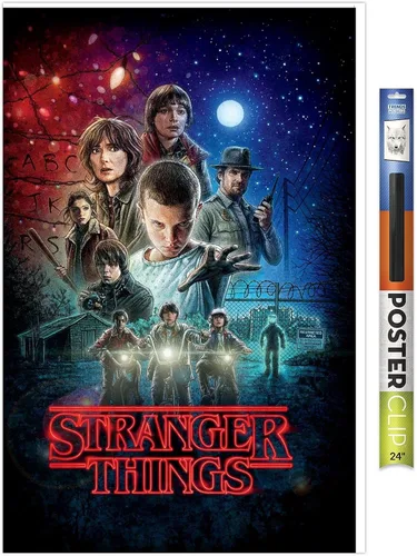 Vista 13 de Trends International Netflix Stranger Things - Póster de pared de una hoja, 14.725 x 22.375 pulgadas, versión enmarcada de madera de granero