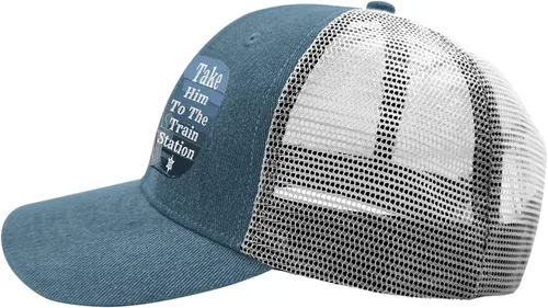 Vista 3 de devor Cap Take Him to The Train Station Dad Hats, Graphic Dad Hats for Women