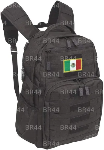 Vista 3 de BP0050V 01 BR44 Parche bordado de la bandera de México Kart Kimono con borde dorado, cierres de gancho se adhieren a sombreros y engranajes tácticos
