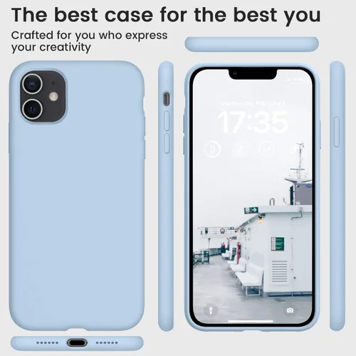 Vista 8 de Funda compatible con iPhone 11, silicona [forro de microfibra suave antiarañazos] [delgada a prueba de golpes] Funda mejorada para teléfono 11