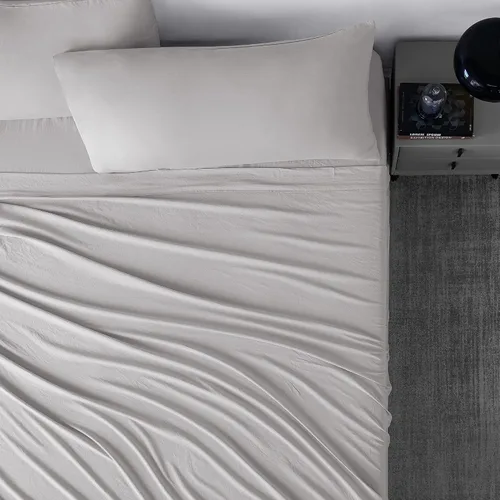 Vista 3 de Byourbed Snorze® Cloud - Juego de sábanas Coma Inducer® Peach Soft Microfiber - Twin XL en gris glaciar