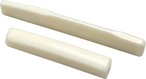 Vista 10 de Miwayer 1 par de 6 cuerdas de guitarra acústica puente de hueso de sillín y tuerca hecha de hueso real, silla compensada