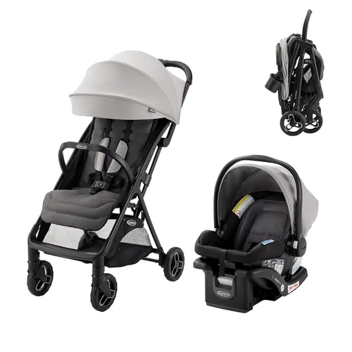 Vista 10 de Graco® Ready2Jet - Cochecito compacto de viaje con plegado automático Geo Pop