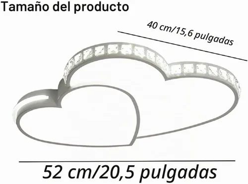 Vista 7 de Gdrasuya10 Lámpara de techo LED de cristal en forma de corazón, moderna lámpara de techo de montaje empotrado de cristal romántica para sala