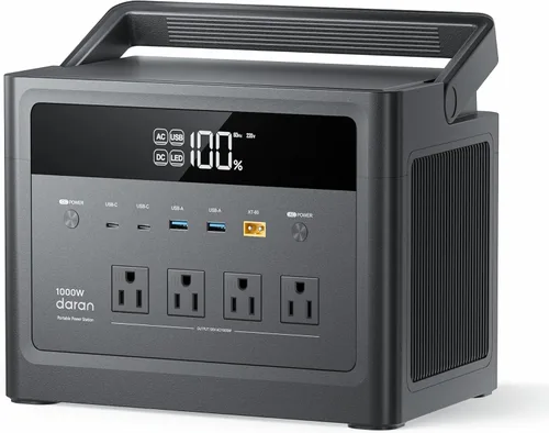 Vista 9 de Estación de energía portátil de 350 W, 230.4 Wh, batería LiFePO4 de 110 V, salida de CA de onda sinusoidal pura con carga rápida PD, generador solar