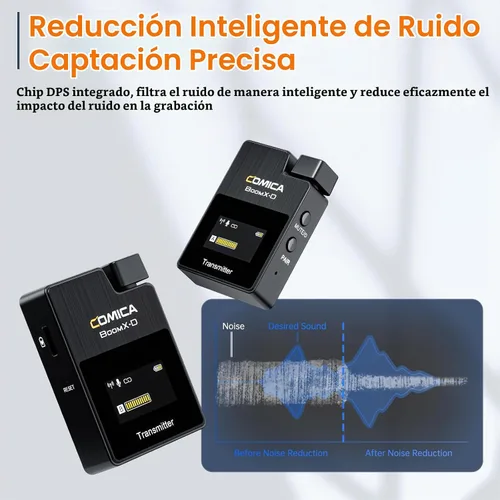 Vista 4 de COMICA BoomX-D2 Micrófono Lavalier inalámbrico dual para iPhone y cámara