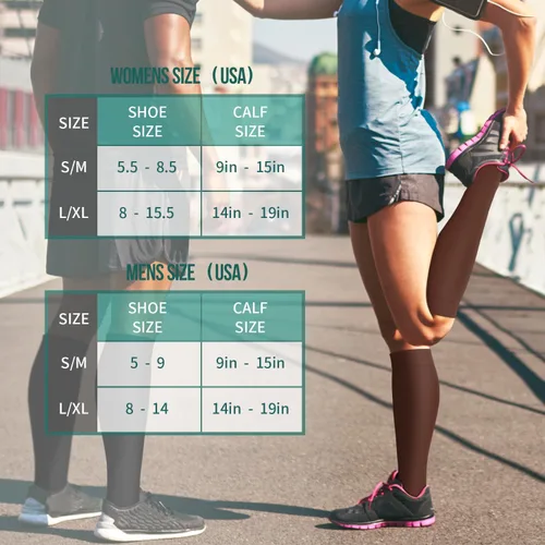 Vista 121 de Paquete de 3 pares de calcetines de compresión médica para mejorar la circulación de mujeres y hombres, para correr, hacer deporte y amamantar