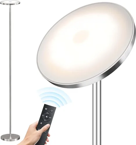 Vista 11 de SUNMORY Lámparas de pie para sala de estar, 48 W/4200 lm, lámpara de pie LED súper brillante con control remoto, lámpara de pie de 69 pulgadas