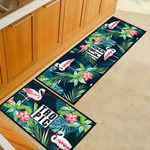 Vista 39 de Alfombras de cocina coloridas para piso, alfombras de cocina antideslizantes, juego de tapetes de cocina de granja, alfombras y tapetes de cocina
