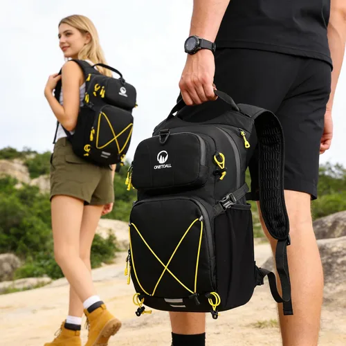 Vista 8 de Mochila de hidratación de 22 litros, mochila de senderismo con vejiga a prueba de fugas de 2 litros, ideal para hombres y mujeres, correr, ciclismo